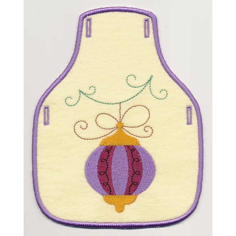 Christmas Whimsy 5 Bottle Apron (In-the-Hoop)