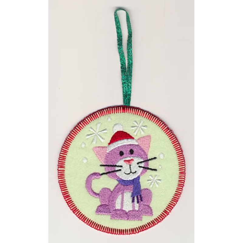Cleo Cat Ornament (In-the-Hoop)
