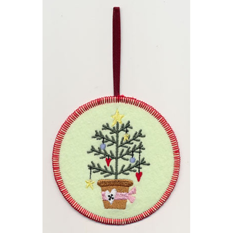 Country Christmas Tree Ornament (In-the-Hoop)