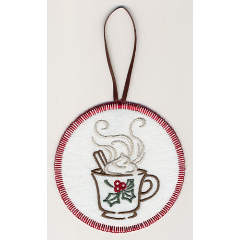Cup of Christmas Cheer Ornament (In-the-Hoop)