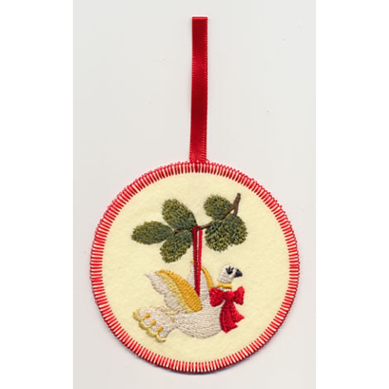 Dove Ornament (In-the-Hoop)|3.51″ x 3.51″ / 89.23mm x 89.23mm