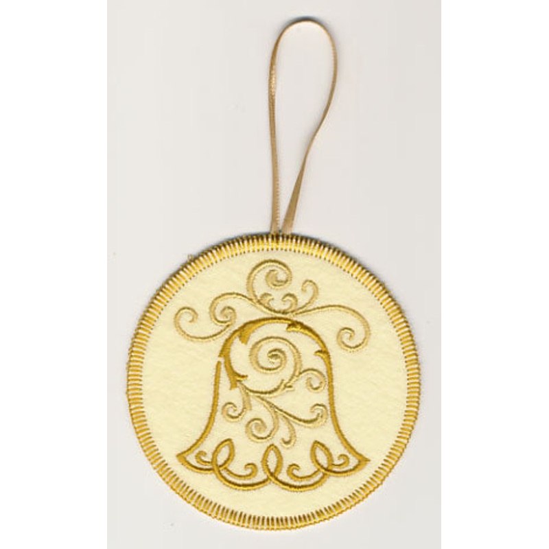 Fa La La Filigree Bell Ornament (In-the-Hoop)