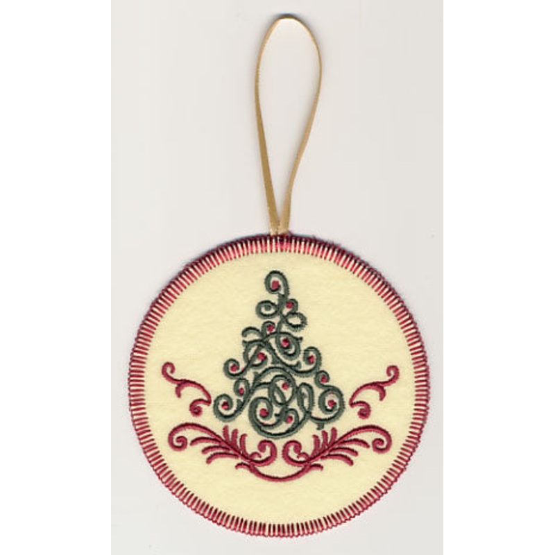 Fa La La Filigree Christmas Tree 1 Ornament (In-the-Hoop)