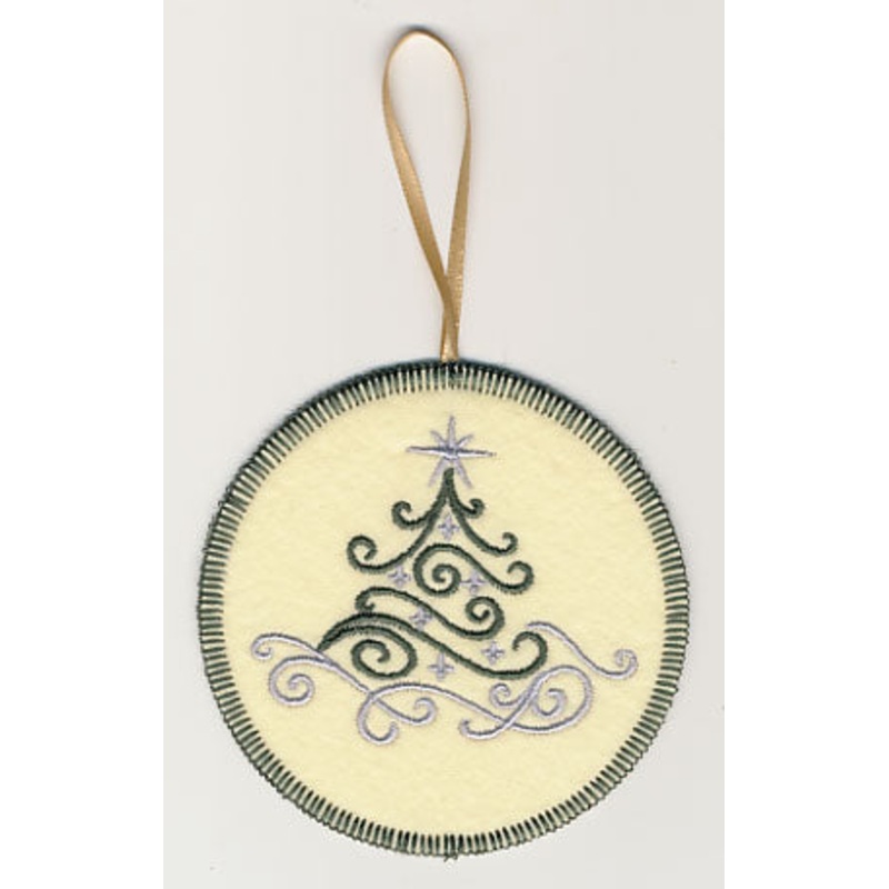Fa La La Filigree Christmas Tree 2 Ornament (In-the-Hoop)
