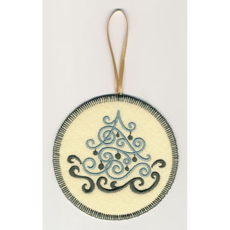 Fa La La Filigree Christmas Tree 3 Ornament (In-the-Hoop)