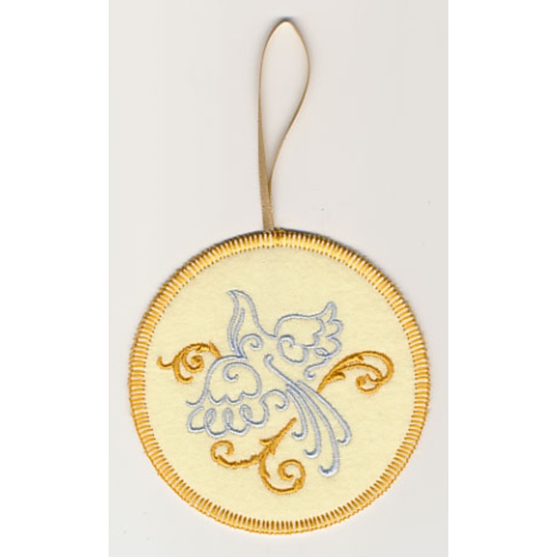 Fa La La Filigree Dove Ornament (In-the-Hoop)