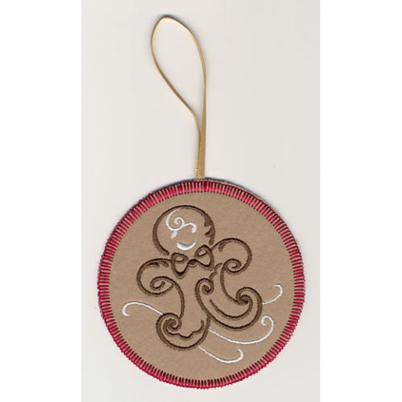 Fa La La Filigree Gingerbread Cookie Ornament (In-the-Hoop)