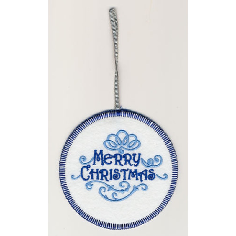 Fa La La Filigree Merry Christmas Ornament (In-the-Hoop)