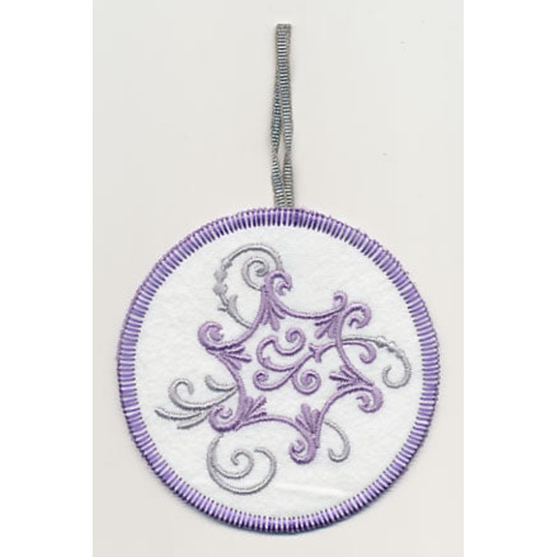 Fa La La Filigree Snowflake 2 Ornament (In-the-Hoop)