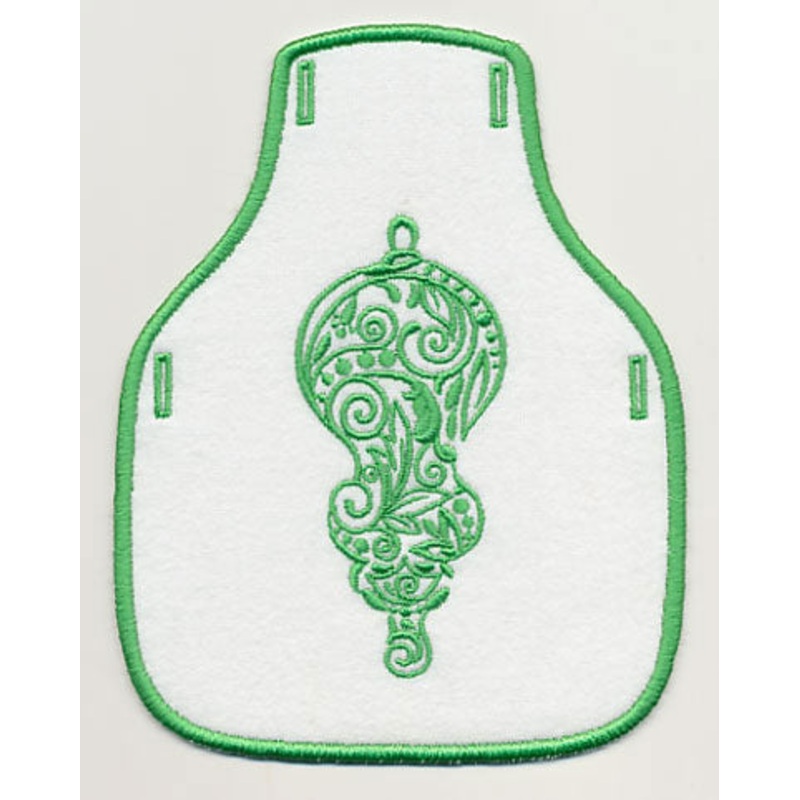 Fancy Ornament 3 Bottle Apron (In-the-Hoop)