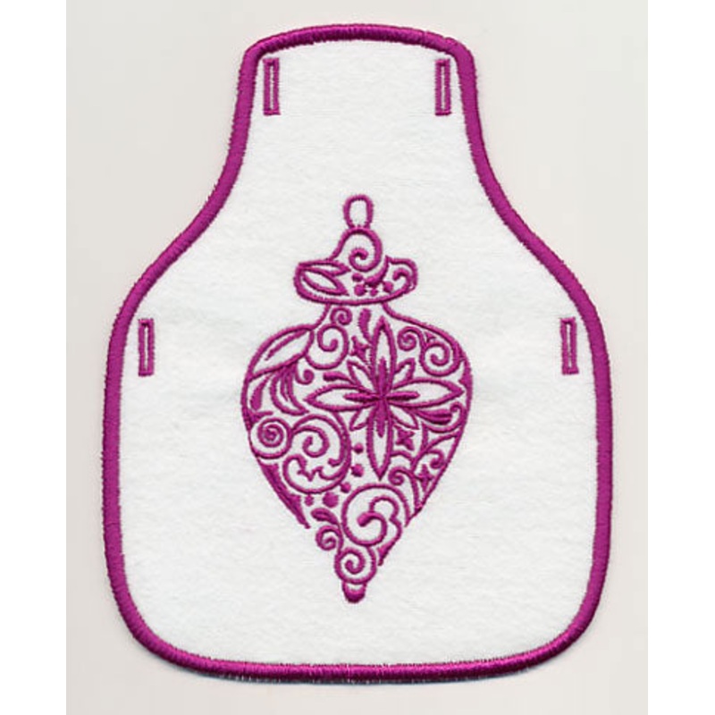 Fancy Ornament 6 Bottle Apron (In-the-Hoop)