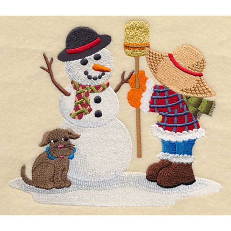 Fisherman Fred Builds a Snowman