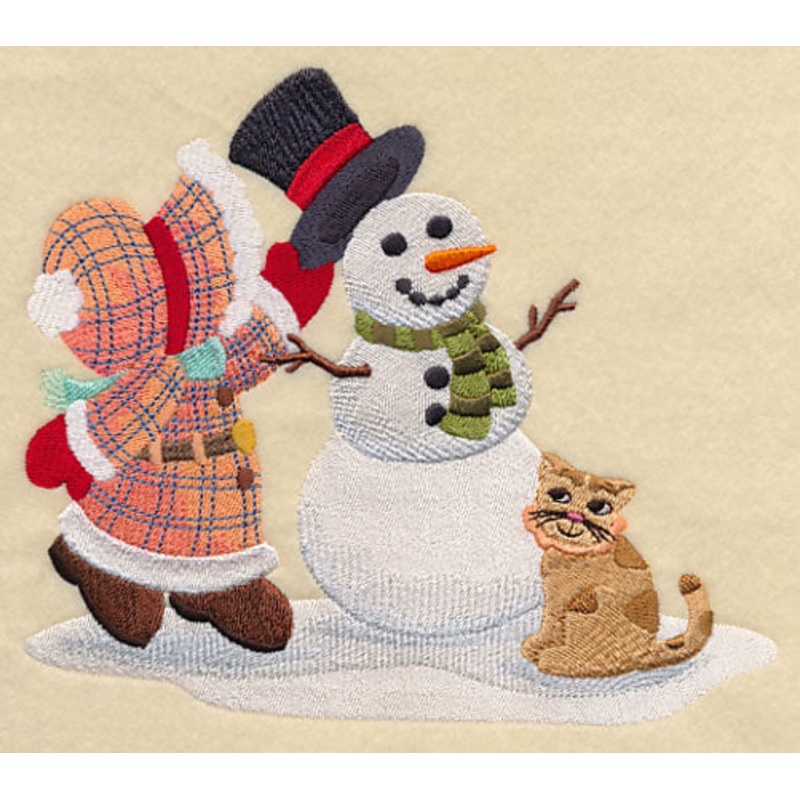 Sunbonnet Sue Builds a Snowman