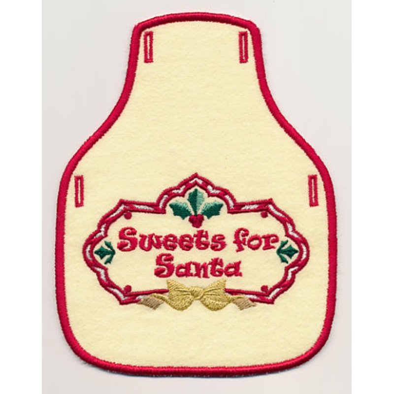 Sweets for Santa Label Bottle Apron (In-the-Hoop)