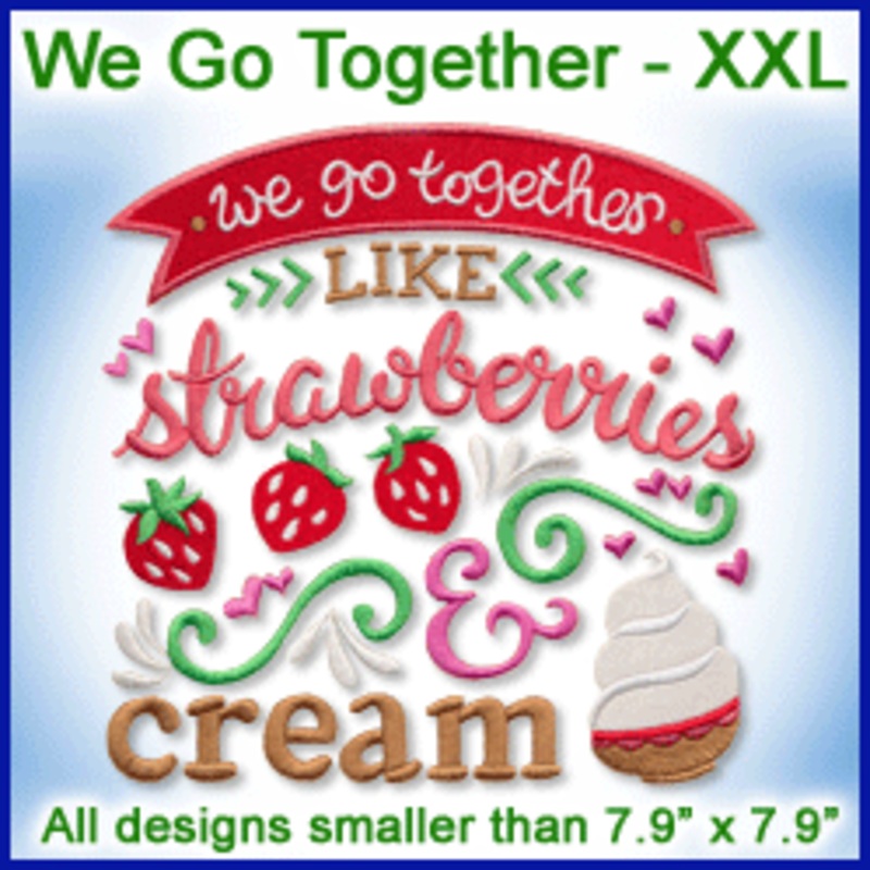A We Go Together Design Pack|7.82″ x 7.77″ / 198.63mm x 197.36mm|7.17″ x 6.92″ / 182.12mm x 175.77mm|6.09″ x 5.87″ / 154.69mm x 149.1mm|5.05″ x 4.87″ / 128.27mm x 123.7mm|3.91″ x 3.87″ / 99.31mm x 98.3mm|All Sizes