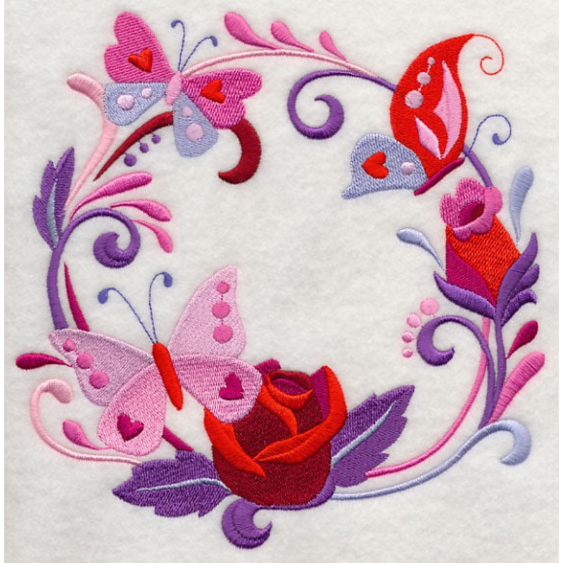 Butterfly Kisses Wreath|7.78″ x 7.7″ / 197.73mm x 195.59mm|6.94″ x 6.89″ / 176.26mm x 174.93mm|5.9″ x 5.86″ / 149.94mm x 148.77mm|4.9″ x 4.86″ / 124.38mm x 123.38mm|3.87″ x 3.83″ / 98.19mm x 97.36mm|All Sizes