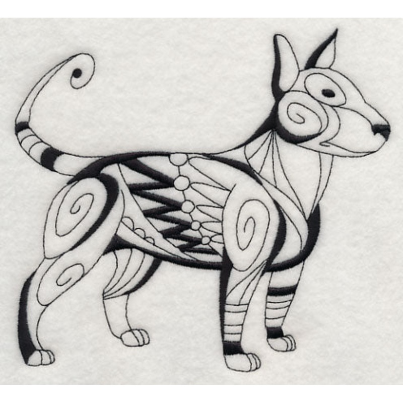 Debonair Dog (Blackwork)|5.86″ x 6.62″ / 148.81mm x 168.19mm|4.85″ x 5.47″ / 123.2mm x 138.97mm|3.45″ x 3.86″ / 87.59mm x 98.15mm|All Sizes