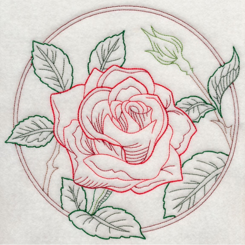 Elegant Flower Circle – Rose (Vintage)