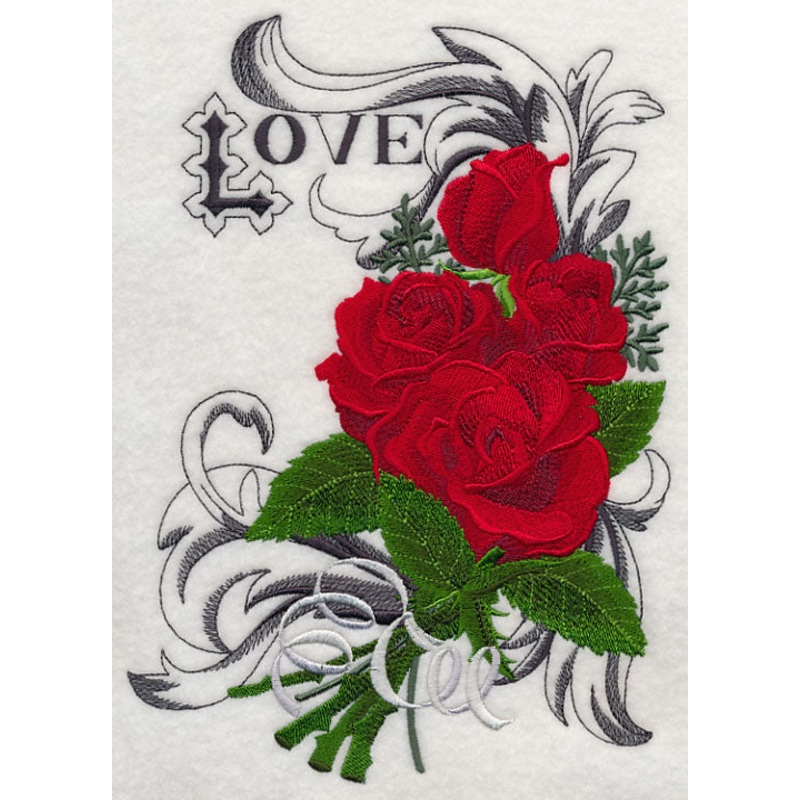 Love and Roses|9.73″ x 6.89″ / 247.04mm x 174.9mm|7.8″ x 5.51″ / 198.01mm x 139.95mm|6.83″ x 4.83″ / 173.58mm x 122.71mm|All Sizes
