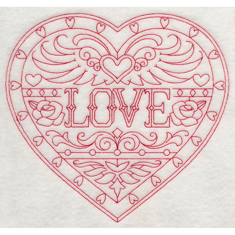 Love (Redwork)|7.27″ x 7.8″ / 184.6mm x 198.09mm|6.9″ x 7.4″ / 175.24mm x 188.05mm|5.85″ x 6.28″ / 148.57mm x 159.4mm|4.85″ x 5.2″ / 123.17mm x 132.16mm|All Sizes