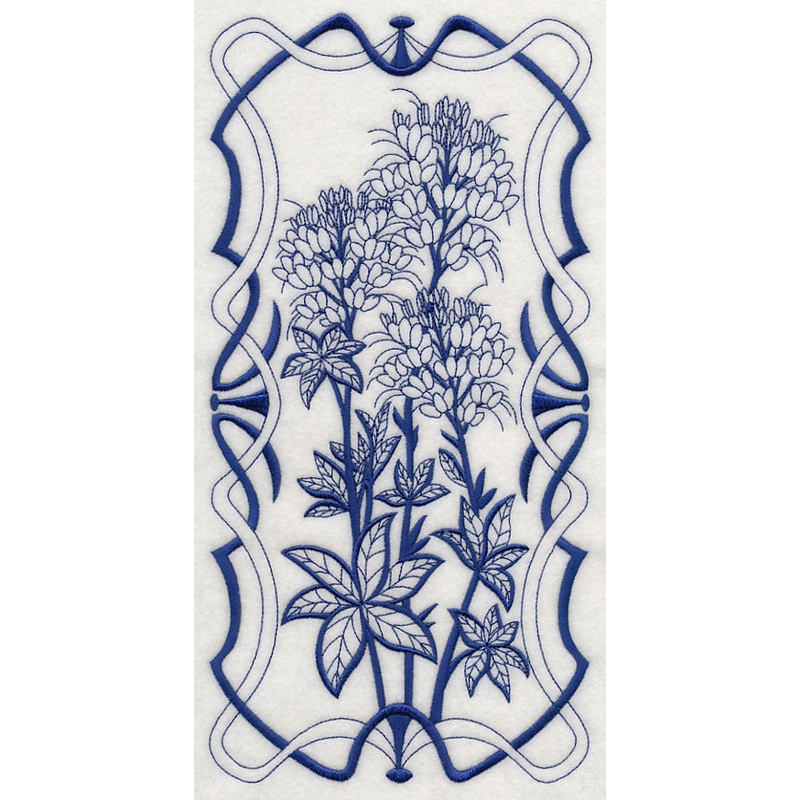 Art Nouveau Blue Spider (Bluework)