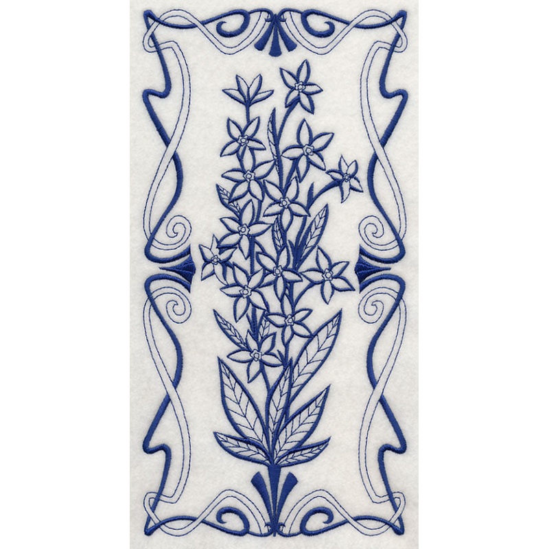 Art Nouveau Blue Star (Bluework)