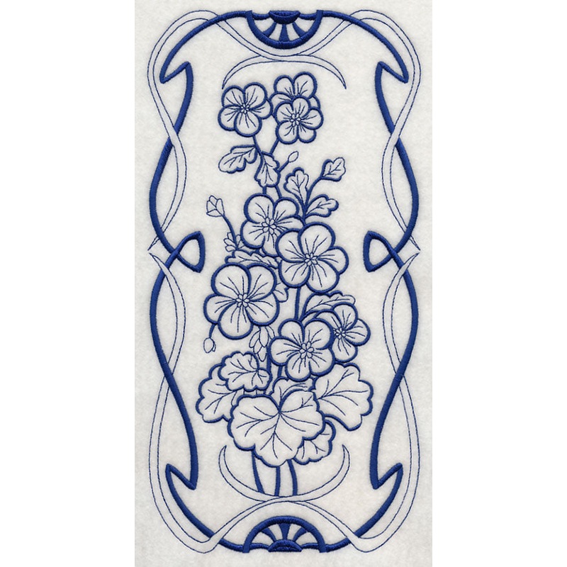 Art Nouveau Geranium (Bluework)