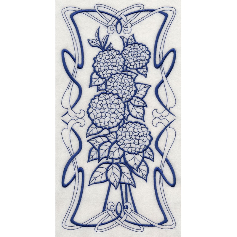 Art Nouveau Hydrangea (Bluework)