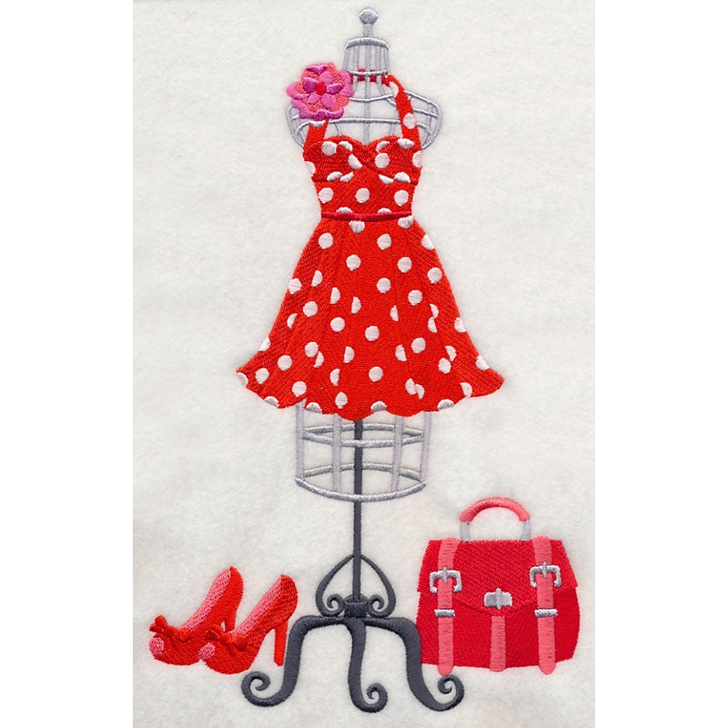 Couture Dress Form – Polka Dot Dress