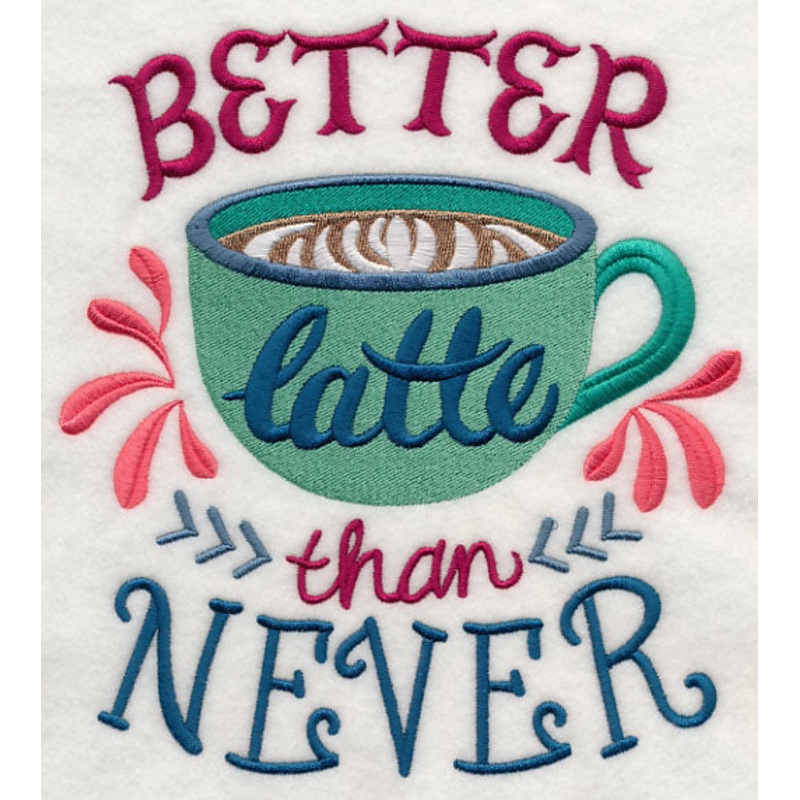 Better Latte Than Never|7.61″ x 6.9″ / 193.21mm x 175.27mm|6.46″ x 5.86″ / 164.09mm x 148.86mm|5.32″ x 4.82″ / 135.07mm x 122.53mm|3.86″ x 3.5″ / 98.04mm x 88.94mm|All Sizes