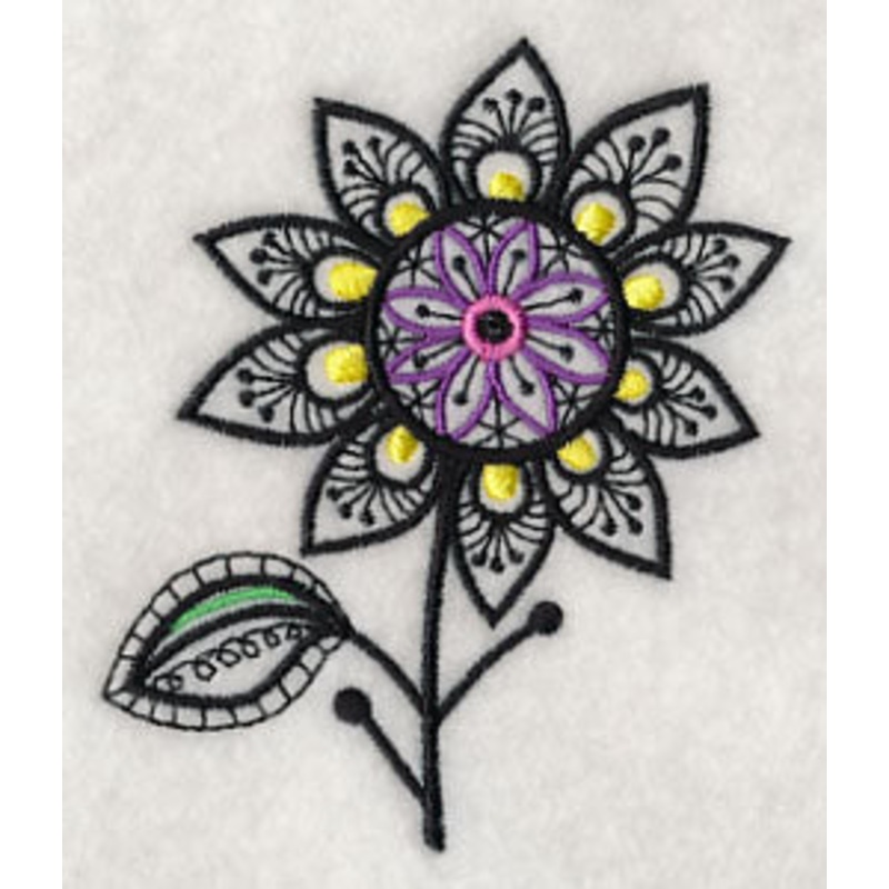 Blossom Dance – Short Stem (Blackwork)