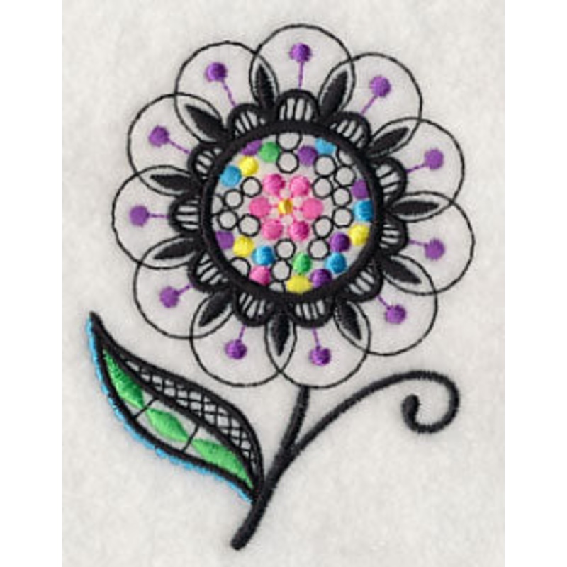 Bubble Gum Blossoms – Short Stem (Blackwork)