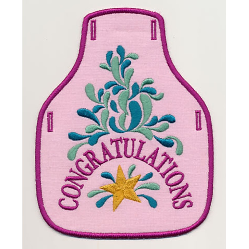 Congratulations Bottle Apron (In-the-Hoop)