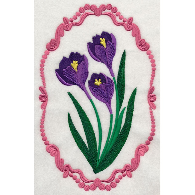 Flower Cameo – Crocuses|10.82″ x 6.89″ / 274.71mm x 174.89mm|9.18″ x 5.85″ / 233.18mm x 148.47mm|6.86″ x 4.36″ / 174.18mm x 110.85mm|3.85″ x 2.46″ / 97.91mm x 62.43mm|7.8″ x 4.97″ / 198.21mm x 126.2mm|All Sizes