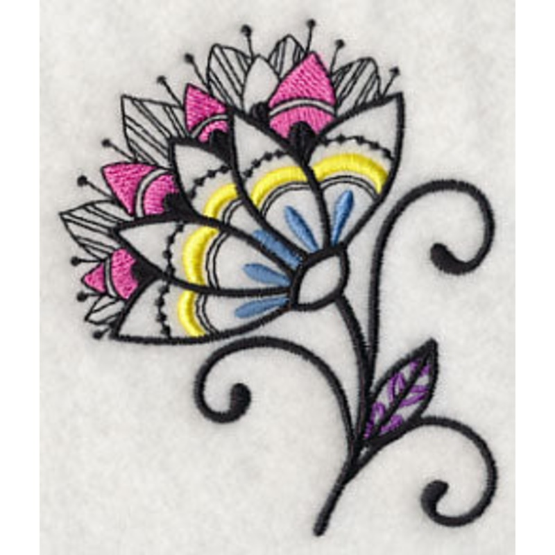 Flower Dazzle – Short Stem (Blackwork)