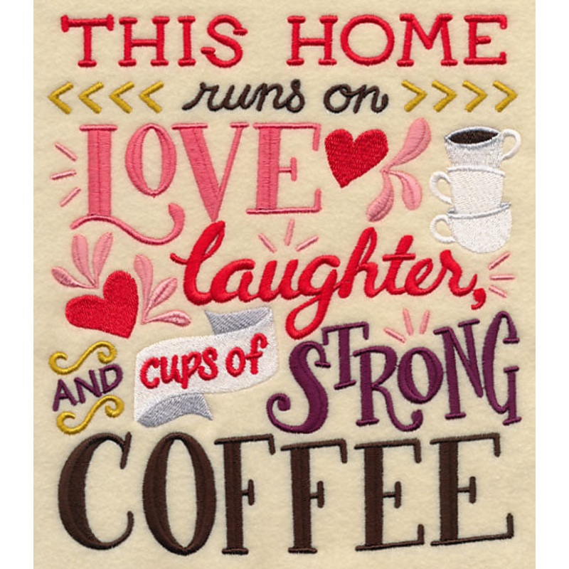 Love, Laughter, and Coffee|7.8″ x 6.9″ / 198.07mm x 175.18mm|6.63″ x 5.86″ / 168.36mm x 148.9mm|5.5″ x 4.86″ / 139.63mm x 123.5mm|3.86″ x 3.42″ / 98.04mm x 86.85mm|All Sizes