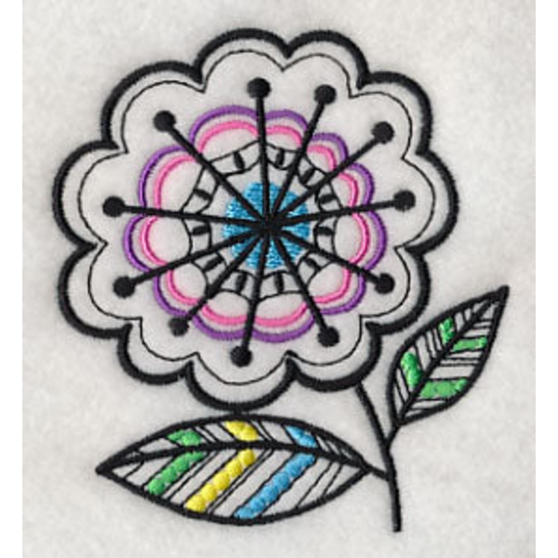 Starburst Blossom – Short Stem (Blackwork)