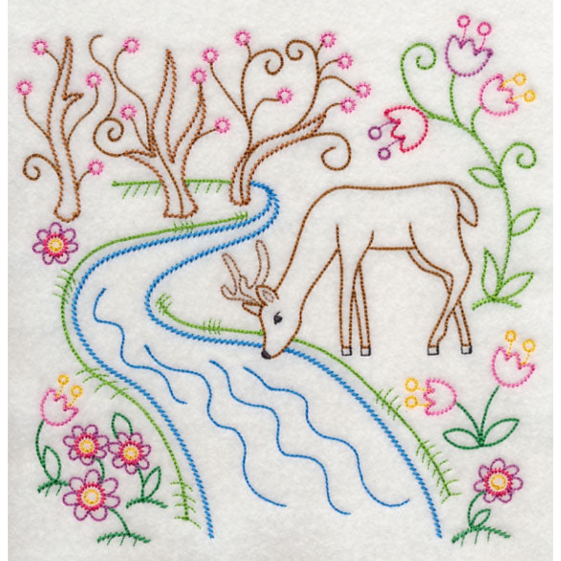 Deer at Spring River (Vintage)