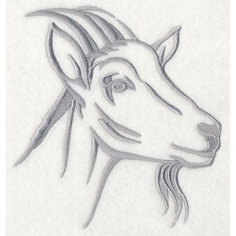 Farm Silhouette Goat 2|6.31″ x 5.86″ / 160.27mm x 148.84mm|5.23″ x 4.86″ / 132.84mm x 123.44mm|3.86″ x 3.58″ / 98.04mm x 90.93mm|All Sizes