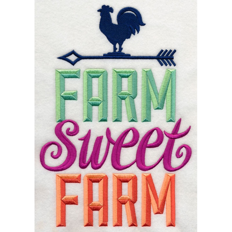 Farm Sweet Farm|9.82″ x 6.89″ / 249.34mm x 175.07mm|8.28″ x 5.81″ / 210.2mm x 147.65mm|7.8″ x 5.48″ / 198.06mm x 139.07mm|6.86″ x 4.82″ / 174.29mm x 122.42mm|3.88″ x 2.73″ / 98.53mm x 69.38mm|All Sizes