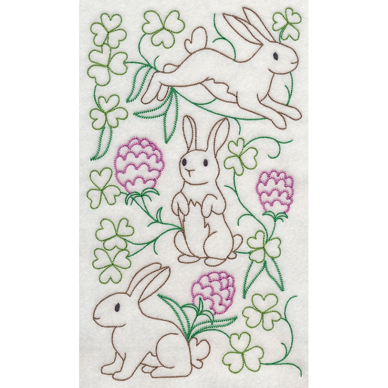 Lucky Bunnies in Berries 1 (Vintage)