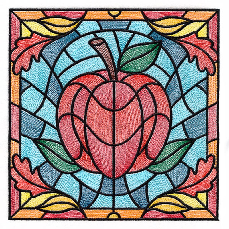 Autumn Accents Stained Glass – Apple