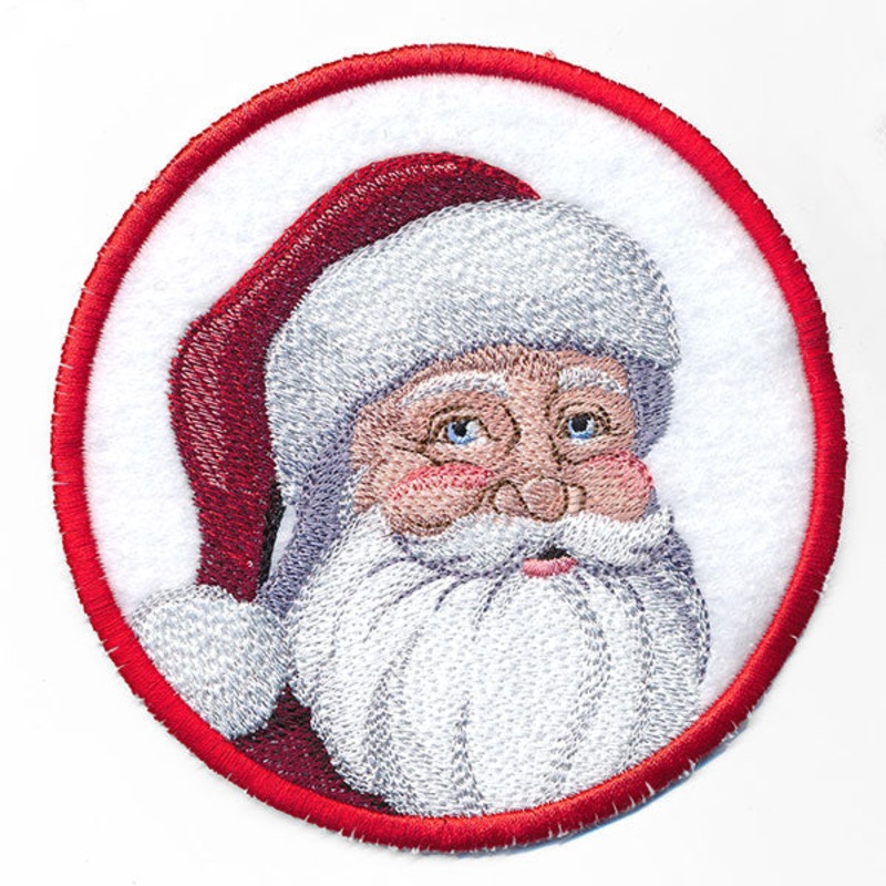 Christmas Cheer Coasters – Smiling Santa (In-the-Hoop)