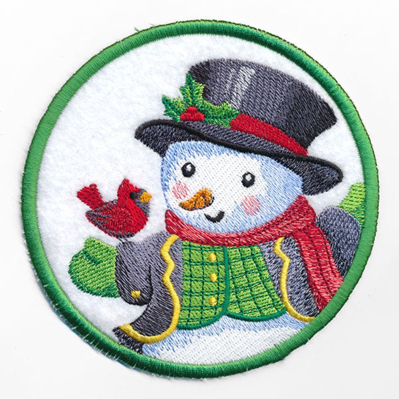 Christmas Cheer Coasters – Snowman (In-the-Hoop)