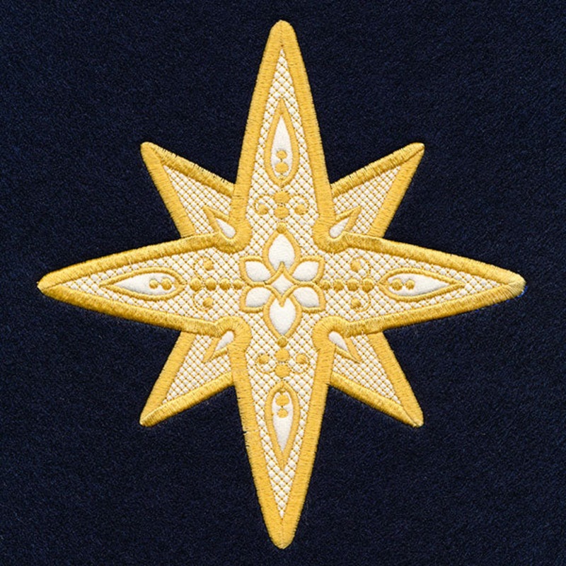 Christmas Star (Applique) (Embossed)