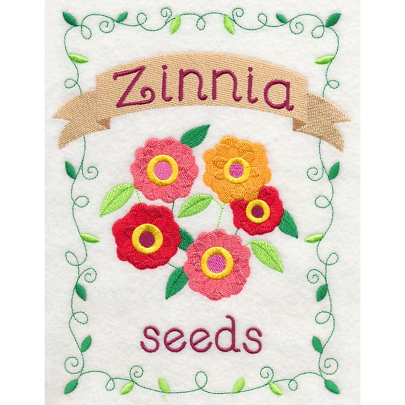 Country Charm Seed Packet – Zinnia