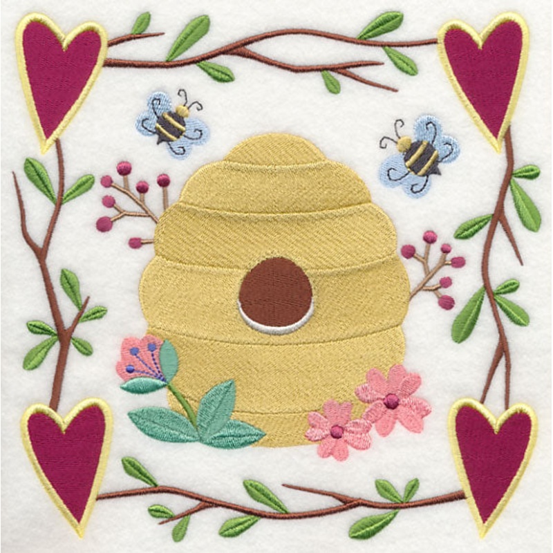 Cozy Country Garden Bees|7.77″ x 7.8″ / 197.39mm x 198.17mm|6.9″ x 6.93″ / 175.26mm x 175.96mm|5.86″ x 5.88″ / 148.84mm x 149.44mm|4.79″ x 4.81″ / 121.64mm x 122.12mm|3.85″ x 3.86″ / 97.71mm x 98.09mm|All Sizes