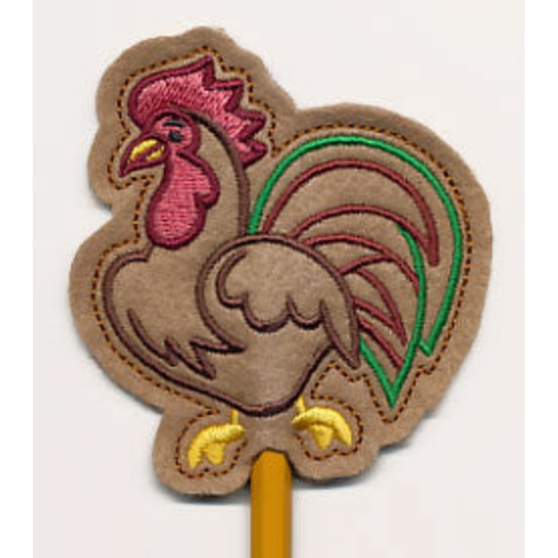 Splendid Rooster Topper (In-the-Hoop)