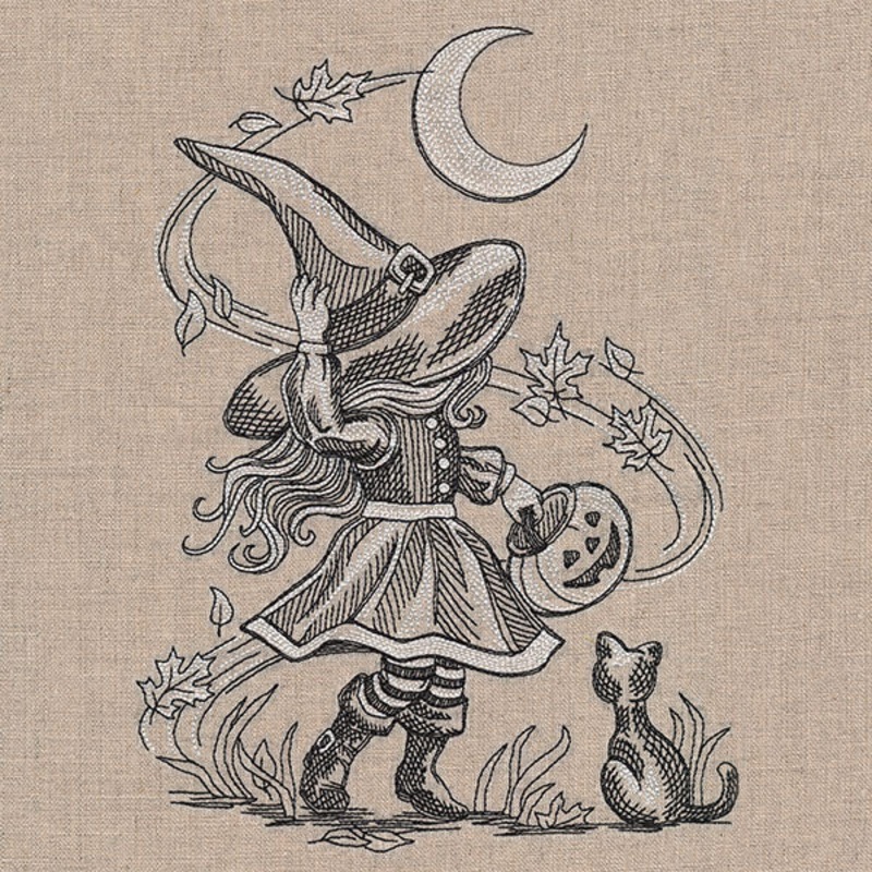 Trick-or-Treat Sunbonnet Sue|9.38″ x 6.85″ / 238.37mm x 173.98mm|7.8″ x 5.69″ / 198.06mm x 144.54mm|6.64″ x 4.85″ / 168.77mm x 123.15mm|All Sizes