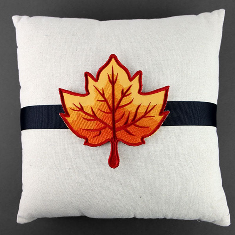 Up and Autumn Pillow Wrap – Maple Leaf (In-the-Hoop)